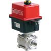 Valpes electric low multi voltage actuator and 2 way 3 peice stainless steel ball valve
