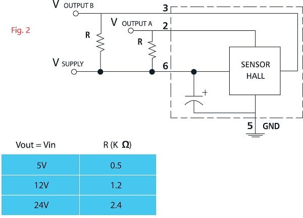 connection diagram for 319H hall sensor motor