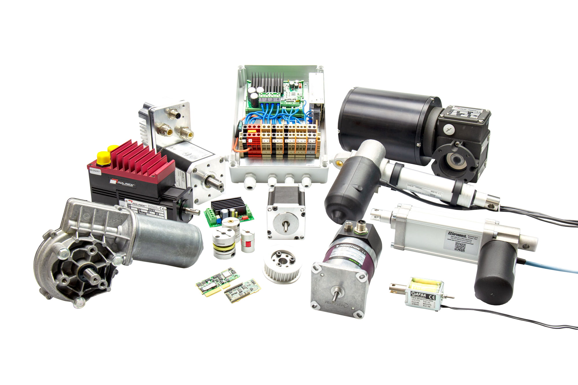 Group shot of various products from Motors business area
