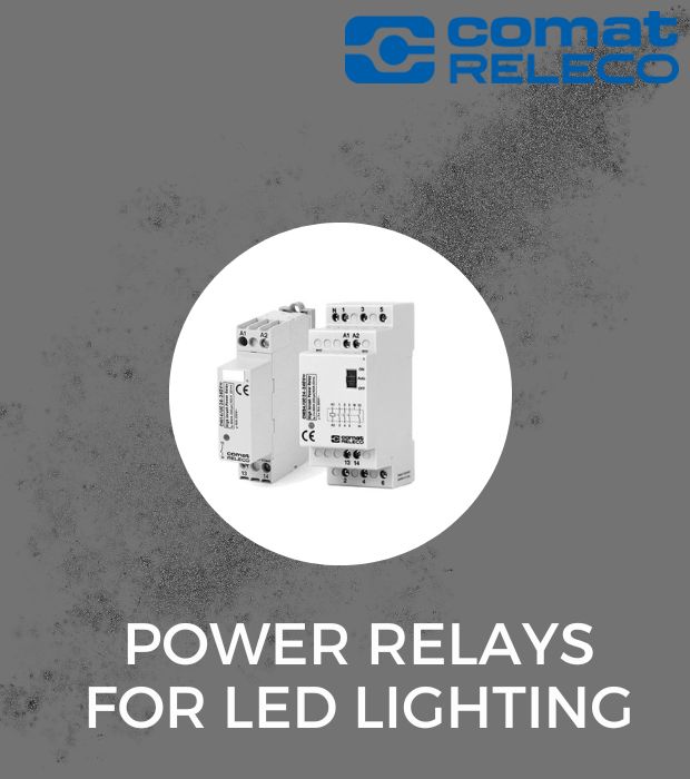 Comat Releco power relays for LED lighting CHI14, CHI34