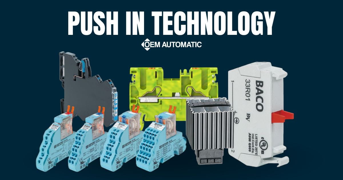 Push In Technology such as push-in terminals, push-in sockets, and even push-in heaters. 