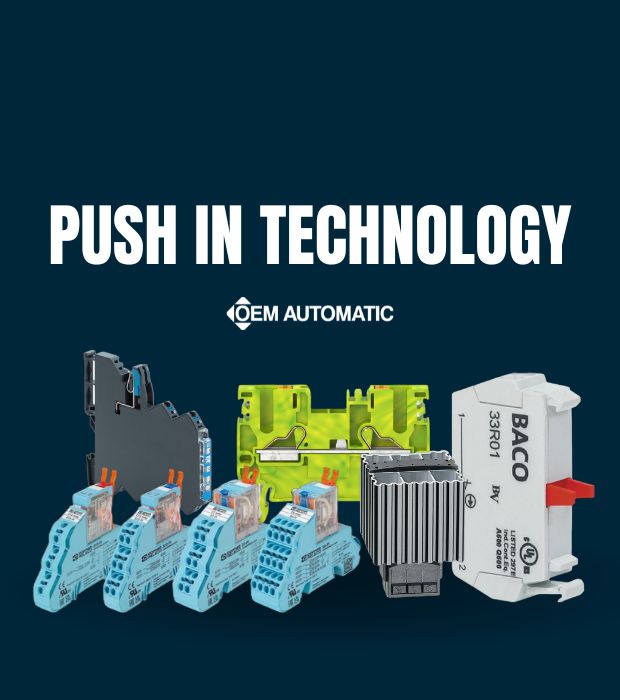 Push In Technology such as push-in terminals, push-in sockets, and even push-in heaters. 