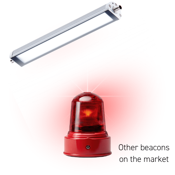 Regular Red Beacon Under Bright Light