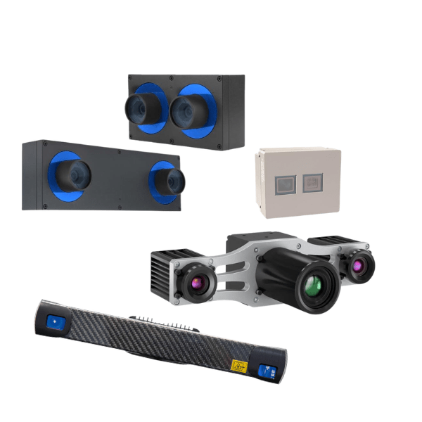 Photoneo structured light camera, basler stereo camera and time of flight camera - 3d cameras
