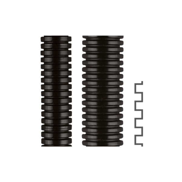 Plastic corrugated black conduit