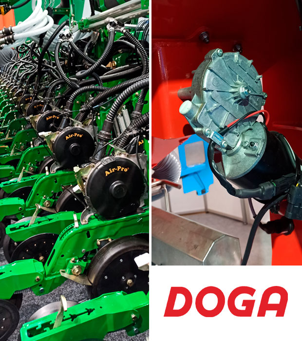 Doga electric and geared motors for agricultural machinery