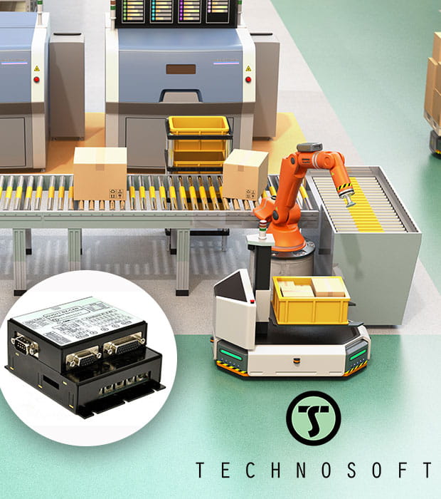 Technosoft DC Brushless Intelligent Drive, ideally suited to AGV applications