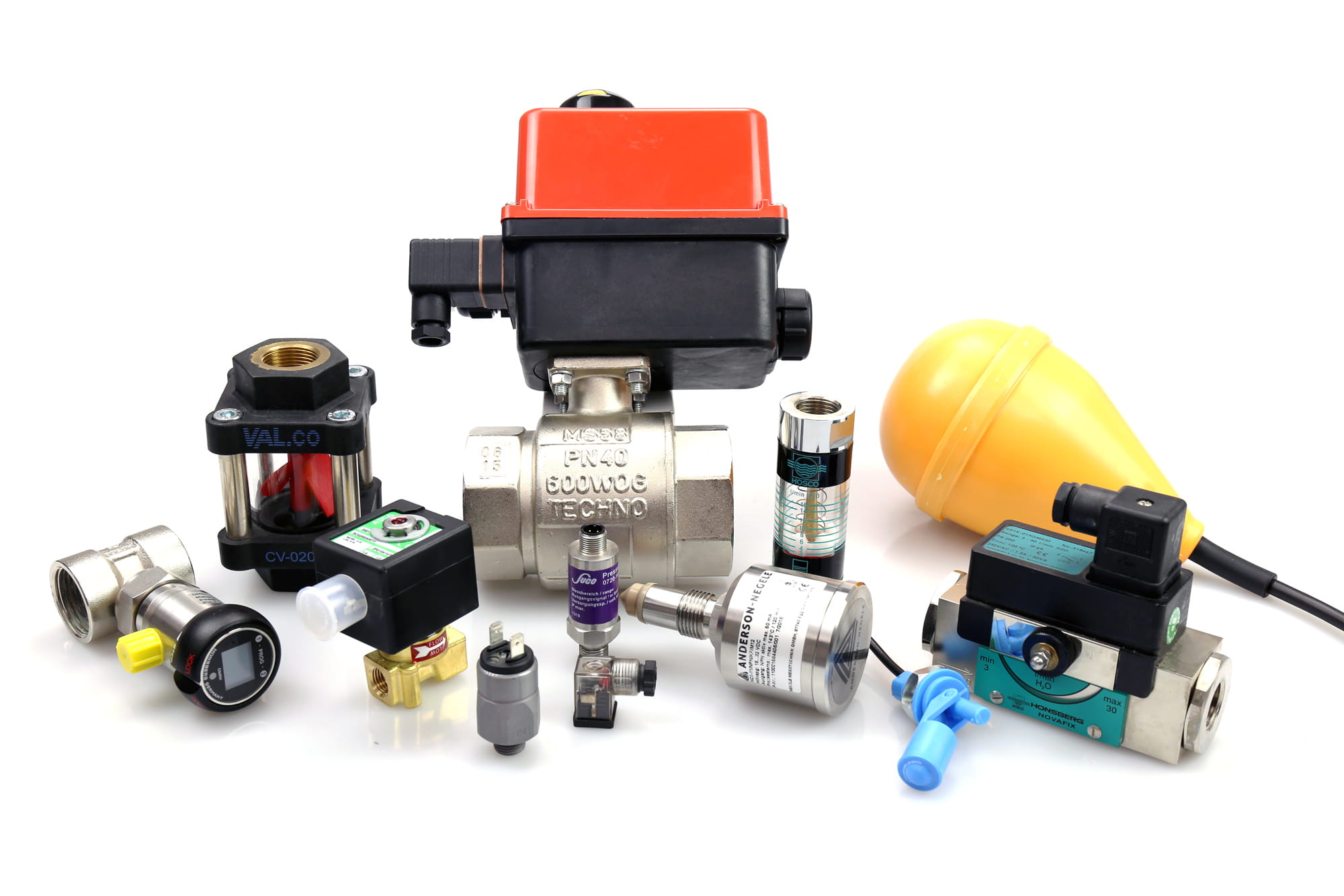 A selection of products from our Pressure and Flow business area, from a range of esteemed suppliers