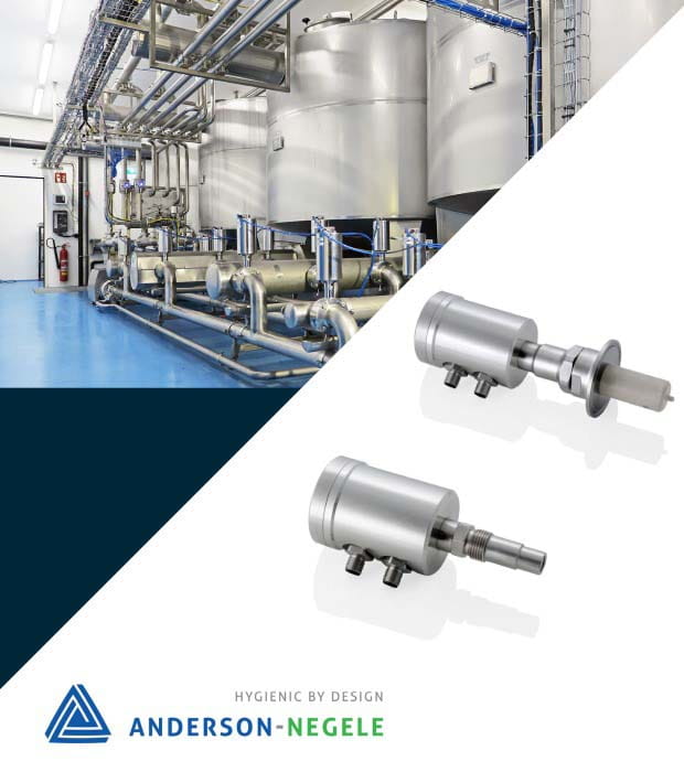 Anderson Negele conductivity and turbidity sensors for precise CIP cleaning