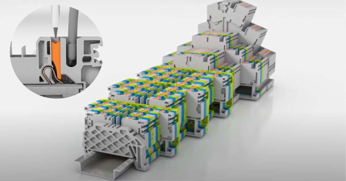 Conta-Clip PRK push-in terminals on din rail