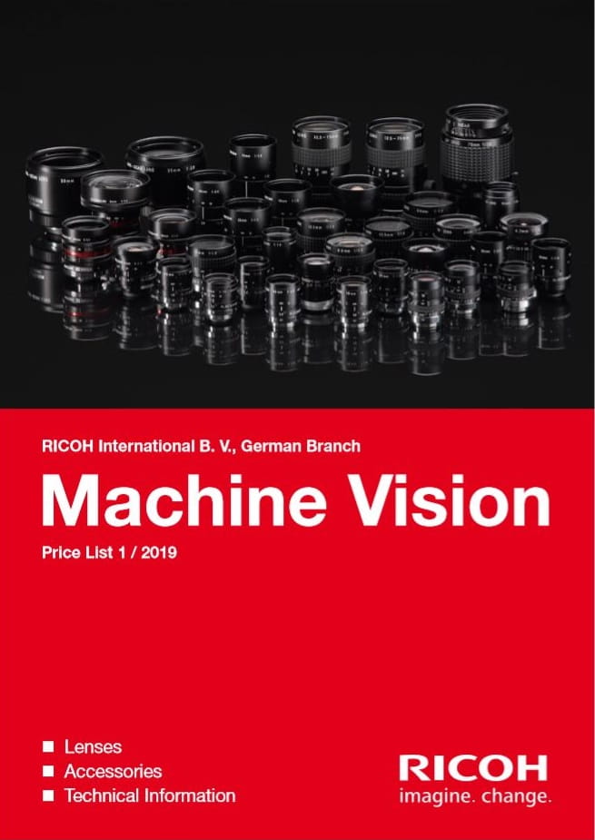 Ricoh machine vision brochure front cover
