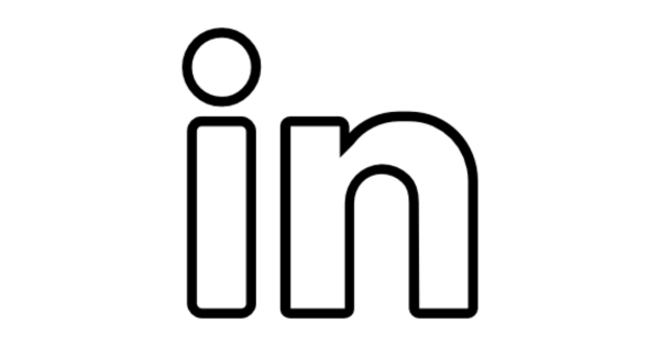 LinkedIn logo - 'in' outline on white background