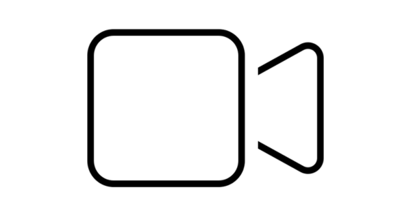 Video camera icon white background, book a video meeting with our sales and product experts