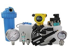 Group shot of various products from the Pressure and Flow business area