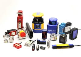 Group shot of various products from the Sensors and Safety business area