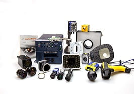 Group shot of various products from the Machine Vision business area