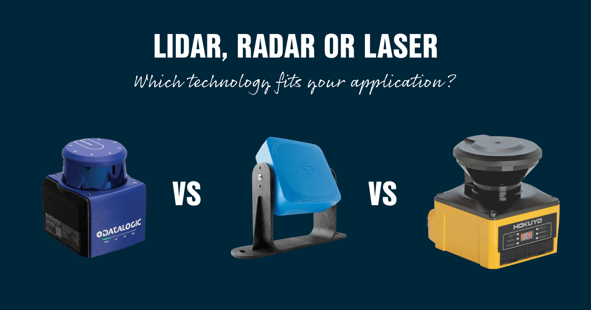 Lidar vs Radar vs Laser - which technology fits your application? Datasensing Lidar scanner, Hokuyo safety laser scanner, Inxpect Radar scanner