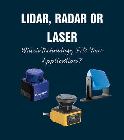 Lidar vs Radar vs Laser - which technology fits your application? Datasensing Lidar scanner, Hokuyo safety laser scanner, Inxpect Radar scanner