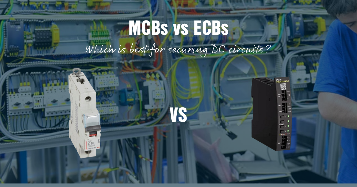 Legrand MCB and PULS ECB - MCBs vs ECBs - which is best for securing a DC circuit?