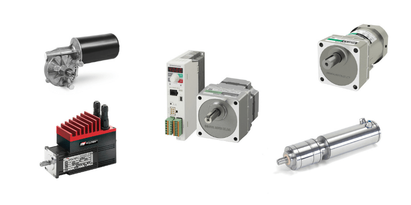selection of motors including, AC, DC, brushless , geared and stainless steel from manufacturers Oriental Motor, Doga and Minimotor