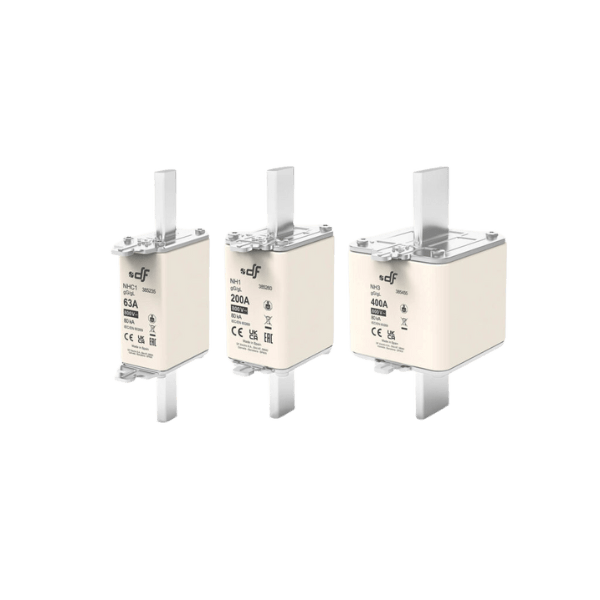 DF Electric NH GG fuses, three size variants
