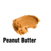 Peanut butter spread out on surface