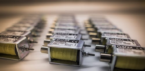 rows of NAFSA solenoids and electromagnets