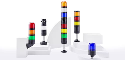 Auer PC7 range of signal towers varying heights, including sounders