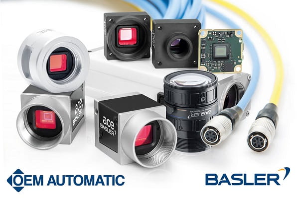 Range of Basler Machine Vision cameras, cables, lenses and frame grabbers