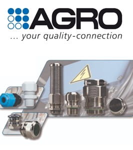 A range from Agro cable glands and Agro logo