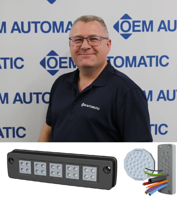 Various cable entry systems from Conta-Clip and Product Manager for Panel department Paul Adkins