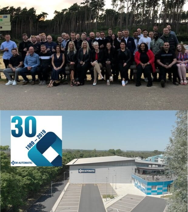 OEM Automatic staff at center parcs (top) OEM Automatic UK building (bottom)
