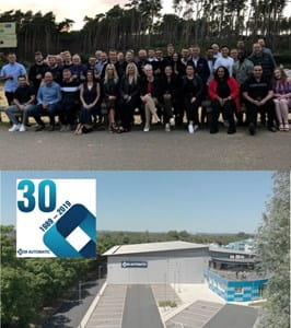 OEM Automatic staff at center parcs (top) OEM Automatic UK building (bottom)