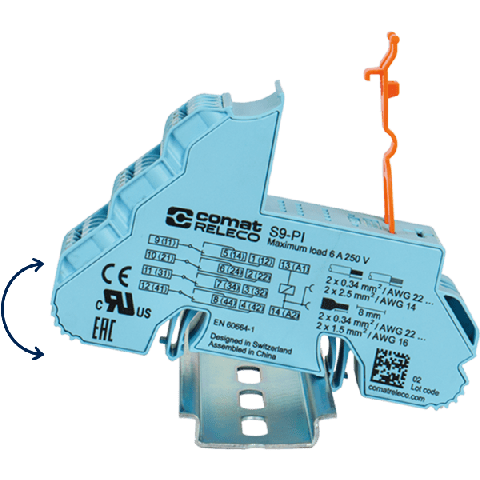 ComatReleco new push-in sockets easy mounting on din rail
