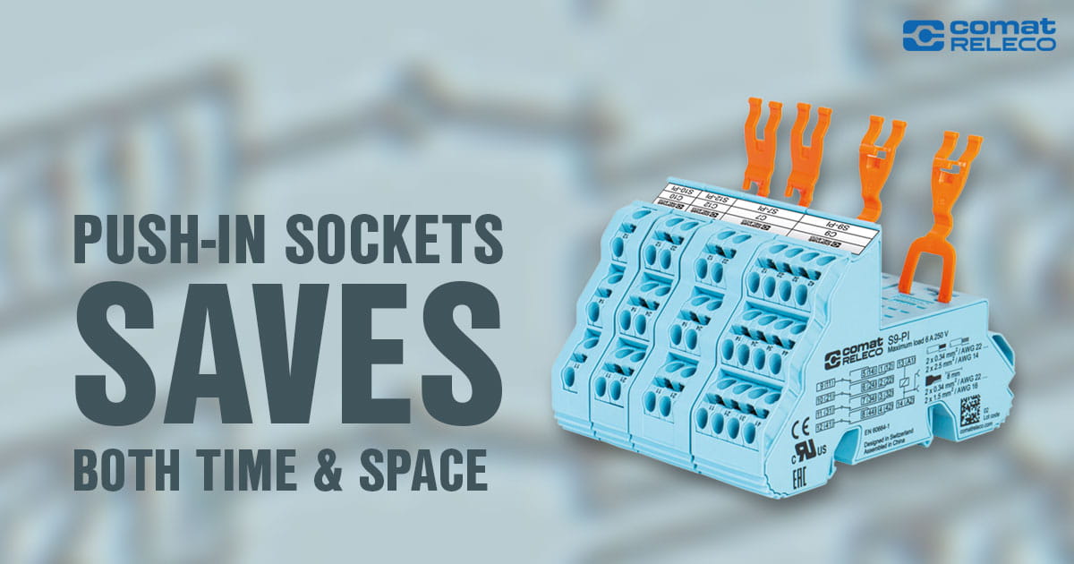 ComatReleco new push-in sockets save both time and space