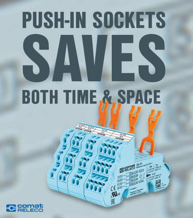 ComatReleco new push-in sockets save both time and space