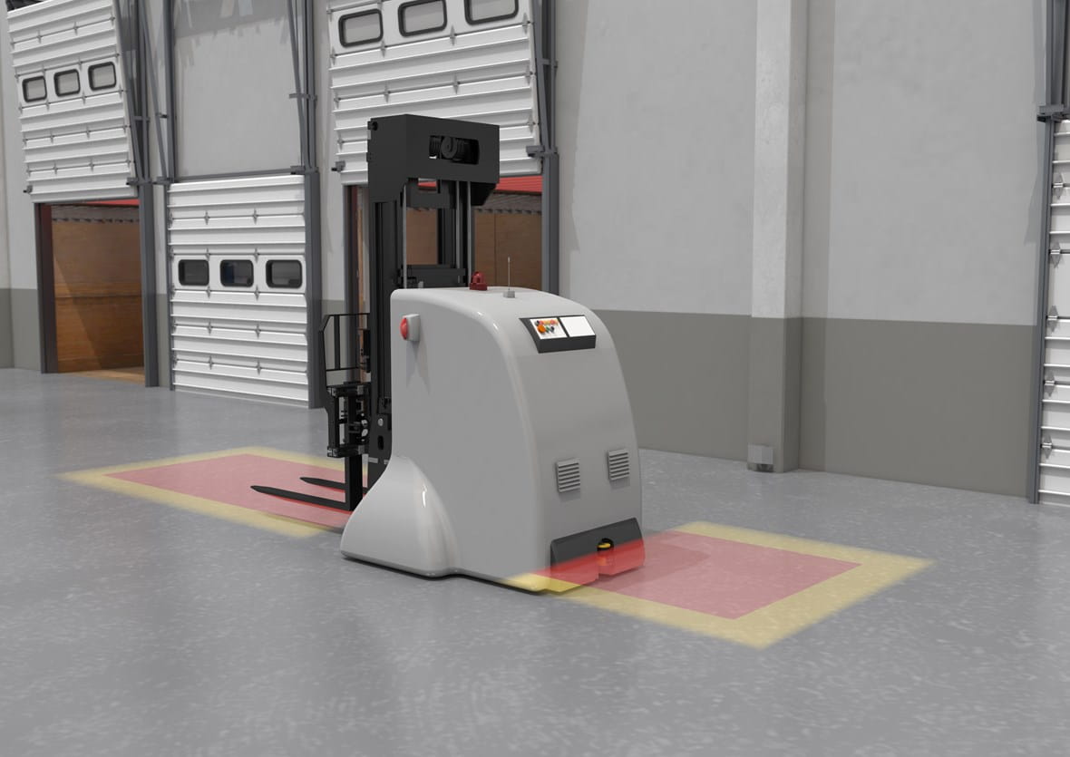 Datalogic Safety Laser Scanner on an AGV for anti collision