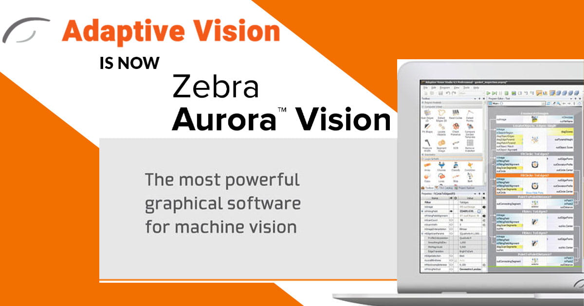 Adaptive Vision is now Zebra Aurora Vision - the most powerful graphical software for machine vision