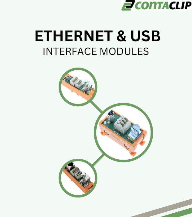 New additions to conta-clip interface modules, ethernet and USB variations