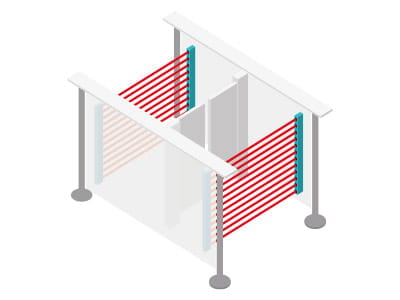 Duometric measurement light curtains