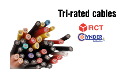 Multi coloured tri-rated cables bunch, Clynder & RCT cables