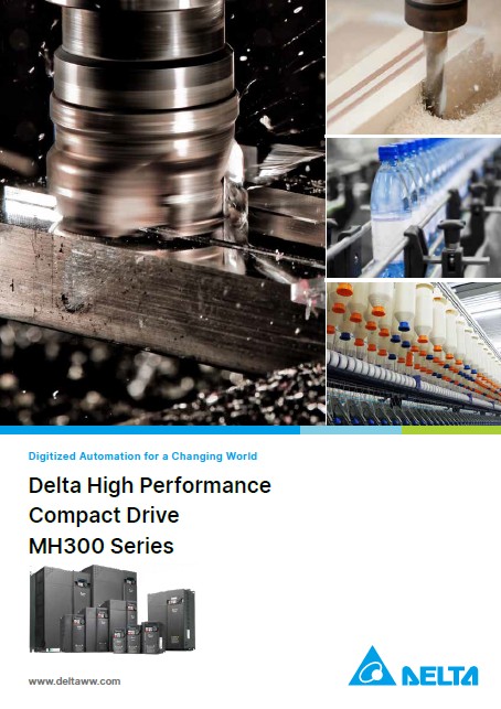 Delta Electronics MH300 series VFD drives brochure cover
