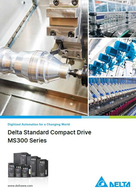 Delta Electronics MS300 series VFD drives brochure cover