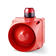 Multi-tone LED sounder, 184mm, Red, 230-240 V ac, ADL