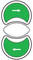Twintouch Flush Green Arrows Left Right