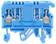STK 2 Blue, 4mm² Compact fuse terminal, 5x20, 5x25, 5x30, 6.3A, multi-foot