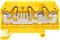 FRK 4/3A Yellow, 4mm² Push-in feed through, 1 in, 2 out