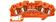 ZRK 2.5/4A Orange, 2.5mm² Tension spring, feed through, 2 in, 2 out