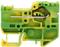 ZSTK 2.5/1A/1S-H/Z/15, Horizontal coupling plug with housing pegs Green/Yellow, TS15