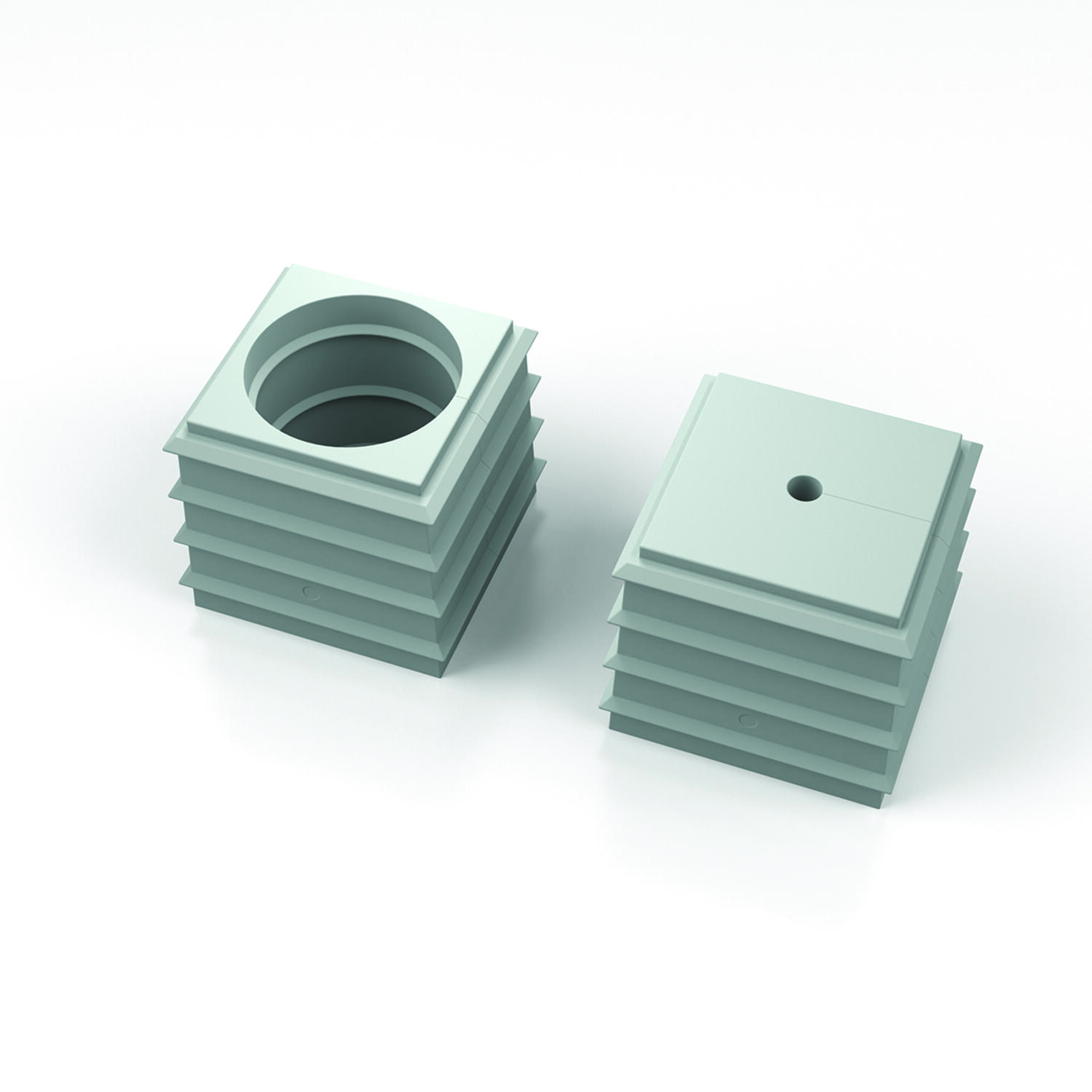 2 Conta-Clip KDS-DE seal with different size holes for cables